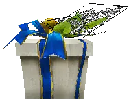 box of blue ribbon